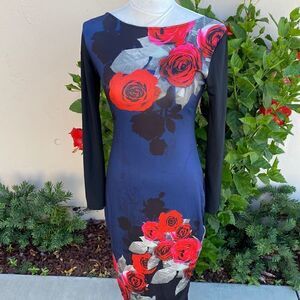 Form fitting long sleeve knit dress size small